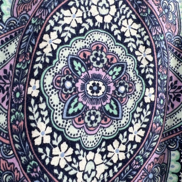 Talbots Women's Top Size Medium Petite MP Blue Paisley Long Sleeve Pullover - Picture 6 of 8